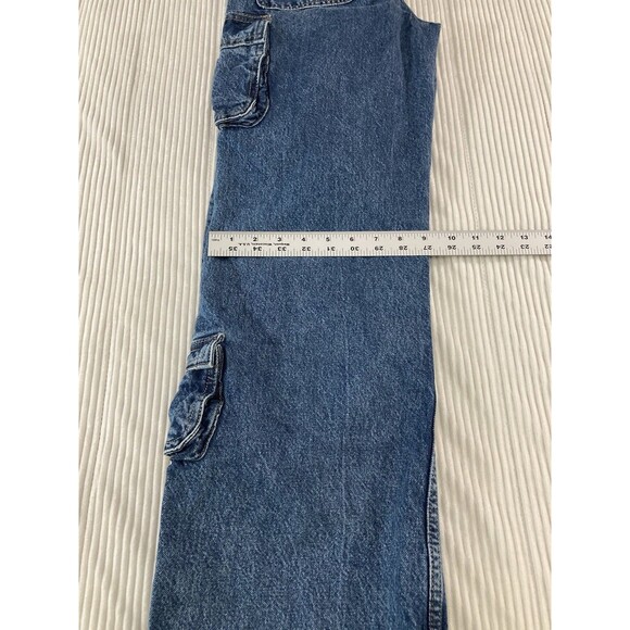 Aeropostale Women’s 000R Blue Baggy Wide Leg Cargo Jeans Skater Grunge - Picture 11 of 13